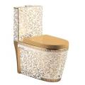 Gold Ceramic jet Siphonic One-piece Toilet