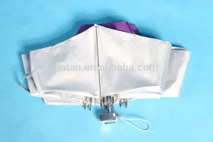 advertising UV protection Pongee fabric folding sun and rain umbrella