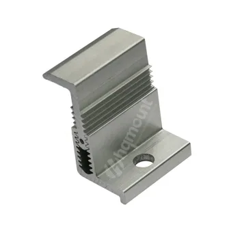 Adjustable End Clamp for Photovoltaic Solar Metal Roof