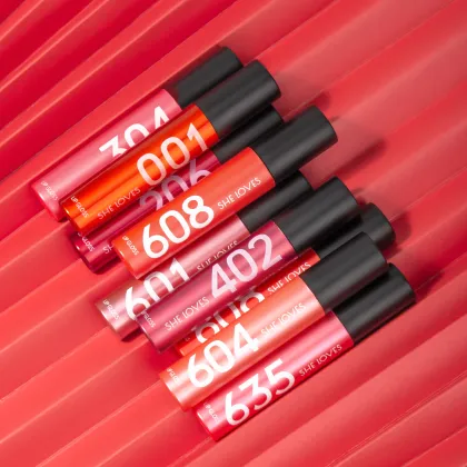 Waterproof Lip Tint, Lip Glaze, and Lipstick Set: Non-Stick Makeup Cosmetics Collection