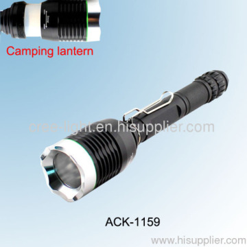 2 In 1 500lumens Cree Xml T6 High Power Flashlight &amp; Camping Lantern Ack-1159 With Metal Clip 