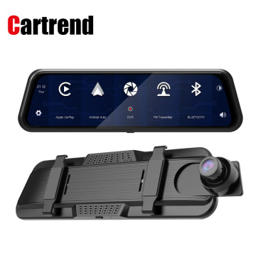 2022 Hot Selling 2K Full HD Dual Lens Mirror Dash Cam with Carplay and Android Auto