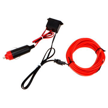 12V Car LED Cold Lights: Flexible Neon EL Wire - Auto Accessories with 3M Adhesive Backing