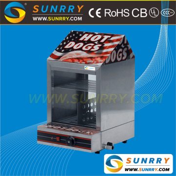 2015 hot selling hot dog display warmer steamer with hot dog broiler (SUNRRY SY-WD65)