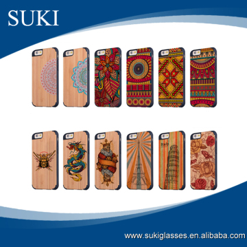 Hot sell 100% handmade nature wood lasered designer wooden mobile phone cover