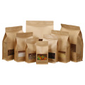 Custom Printed Eight Side Seal Kraft Paper Bag