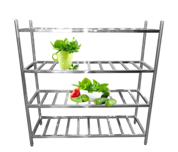 Stainless steel shelf for storing shoes