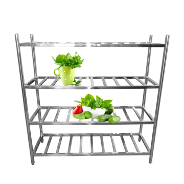 Stainless steel shelf for storing shoes