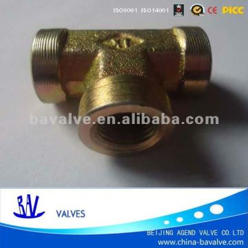 1/4", 3/8", 1/2",3/4"/equal/ brass/ copper/pipe fitting tee