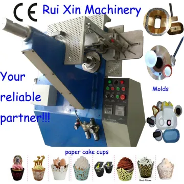 machine making cake cups / machine making muffin cups