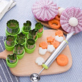 Rice Vegetable Fruit Cutter Mold 8Pcs/set Flowers Cartoon Cutter Mold Stainless Steel Cake Cookie Biscuit Cutting Shape Tools