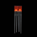 2 × 5 × 7 mm-es piros téglalap átmenő lyukú LED-es lámpák