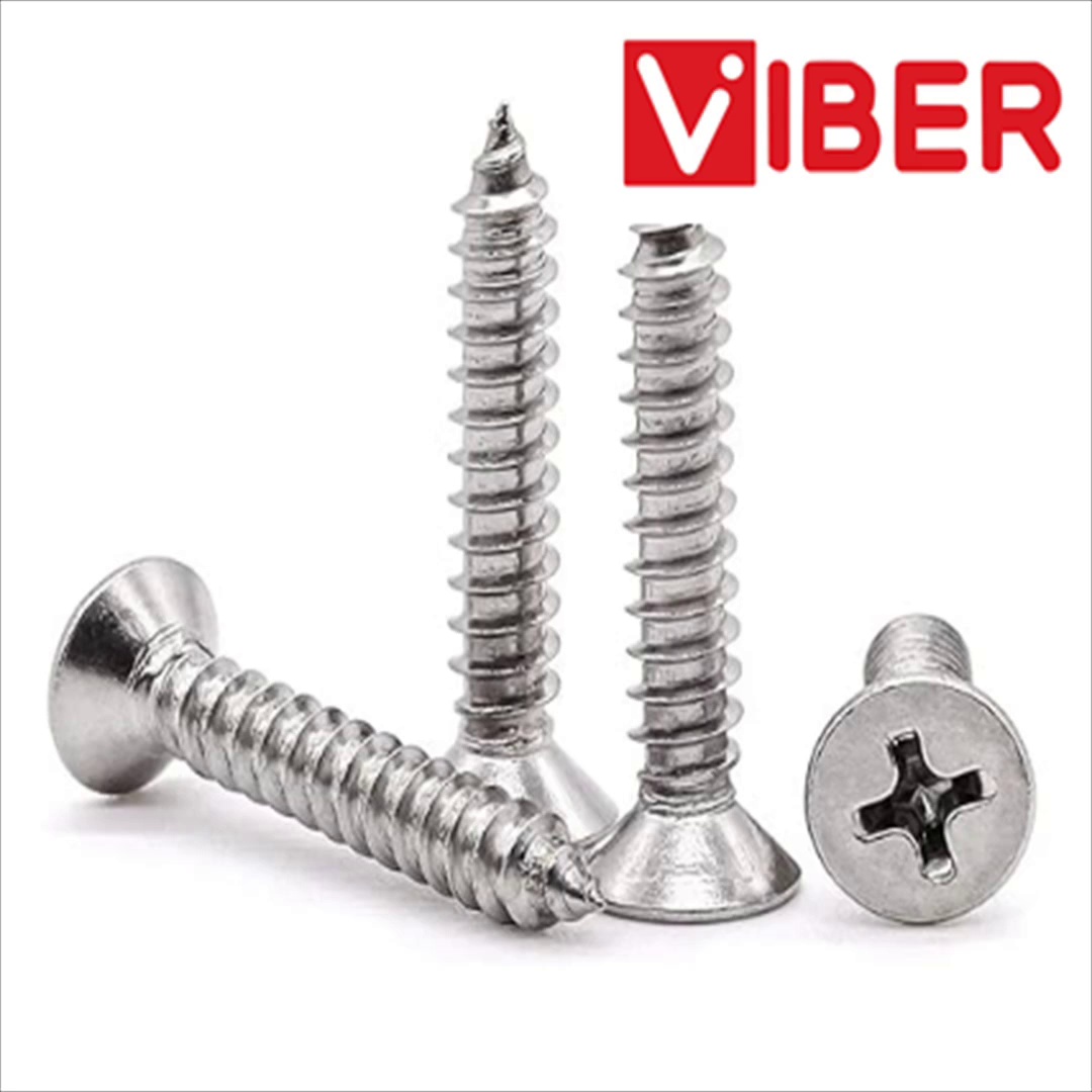 Self-Tapping Stainless Steel 304/316 CSK Flat Head Screw for Wood and Chipboard