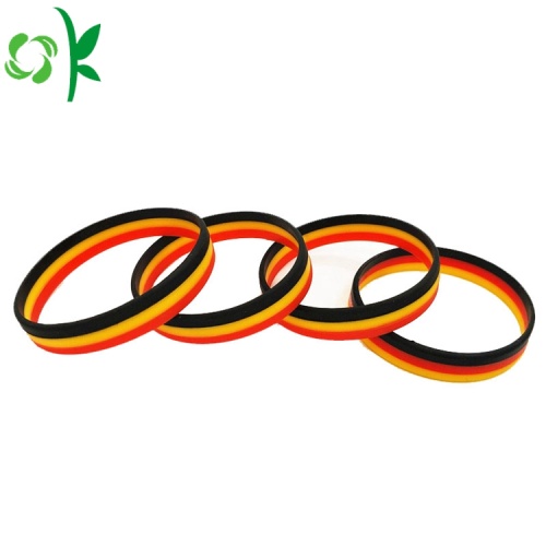 Thiết kế đẹp báo chí lớp in Logo Silicone Bands