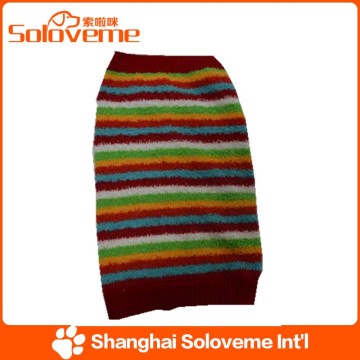 hot sale colorful stripe dog sweater custom pet clothing
