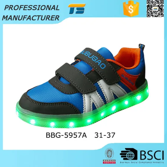 Anti Slip Kids Led Flashing Kids Light Up Shoes