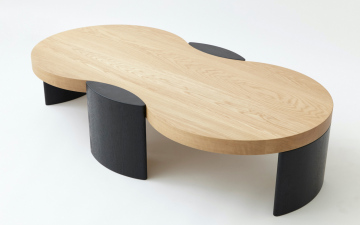 Moon Arc Creative Solid Wood Low Table