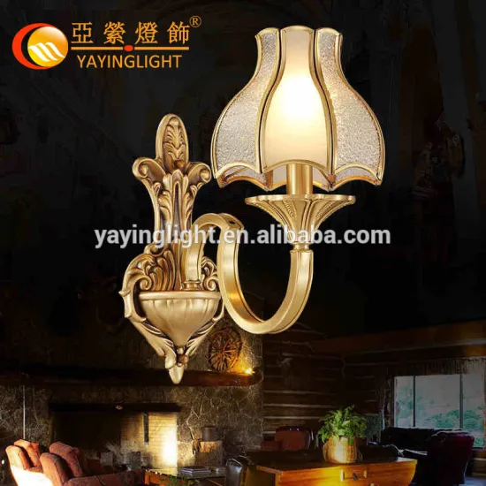 retro brass wall lamp fixture bedroom beside, corridor brass wall lamp lighting fixture for hotel
