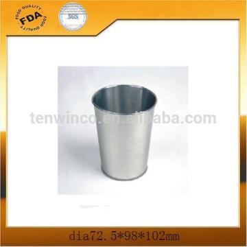 Home without a portable silver tin bucket/dia72.5*98*102mm
