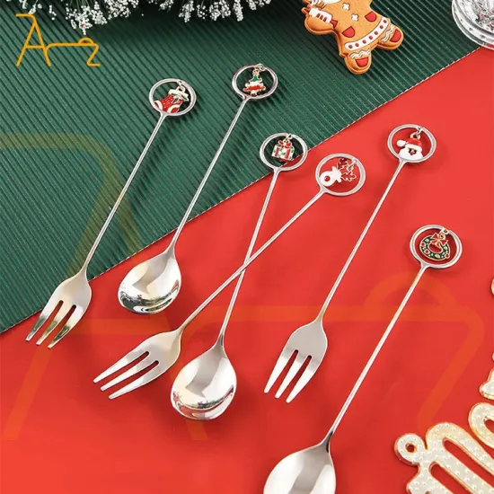 Exquisite High-Quality Stainless Steel Cutlery Set: Perfect Christmas Gift and Wedding Flatware with Gold Accents