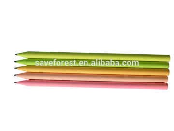 Fluorescent high quality pencils HB stock eco paper pencil