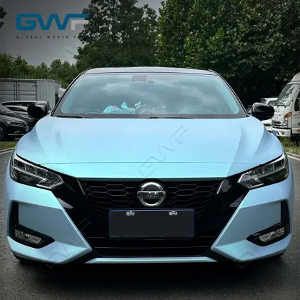 Super Matte Blue and Green Car Wrap