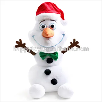 Wholesale plush Christmas snowman olaf toy with Christmas hat