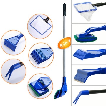 High Quality 5-in-1 Telescopic Aquarium Cleaning Kit