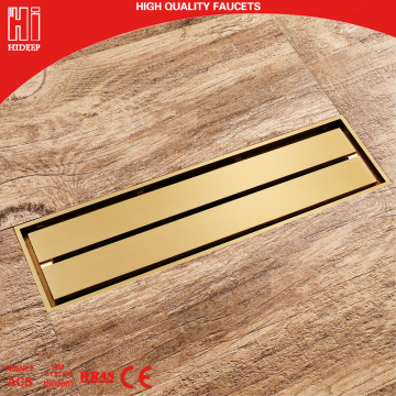 HIDEEP Accesorios para baño superficie dorada Large Flow material de latón puro baño desagüe