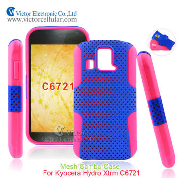 Alibaba China Mesh PC Silicon Combo Case for Kyocera Hydro XTRM C6721