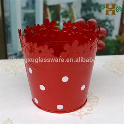 flower pot,Tin bucket flower pot,Galvanized tin flower pot