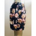 Vintage floral print men's beach shorts