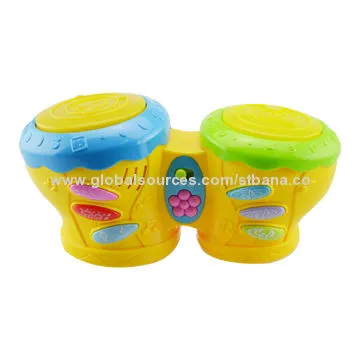 Plastic baby toys with music and light clap drum toys