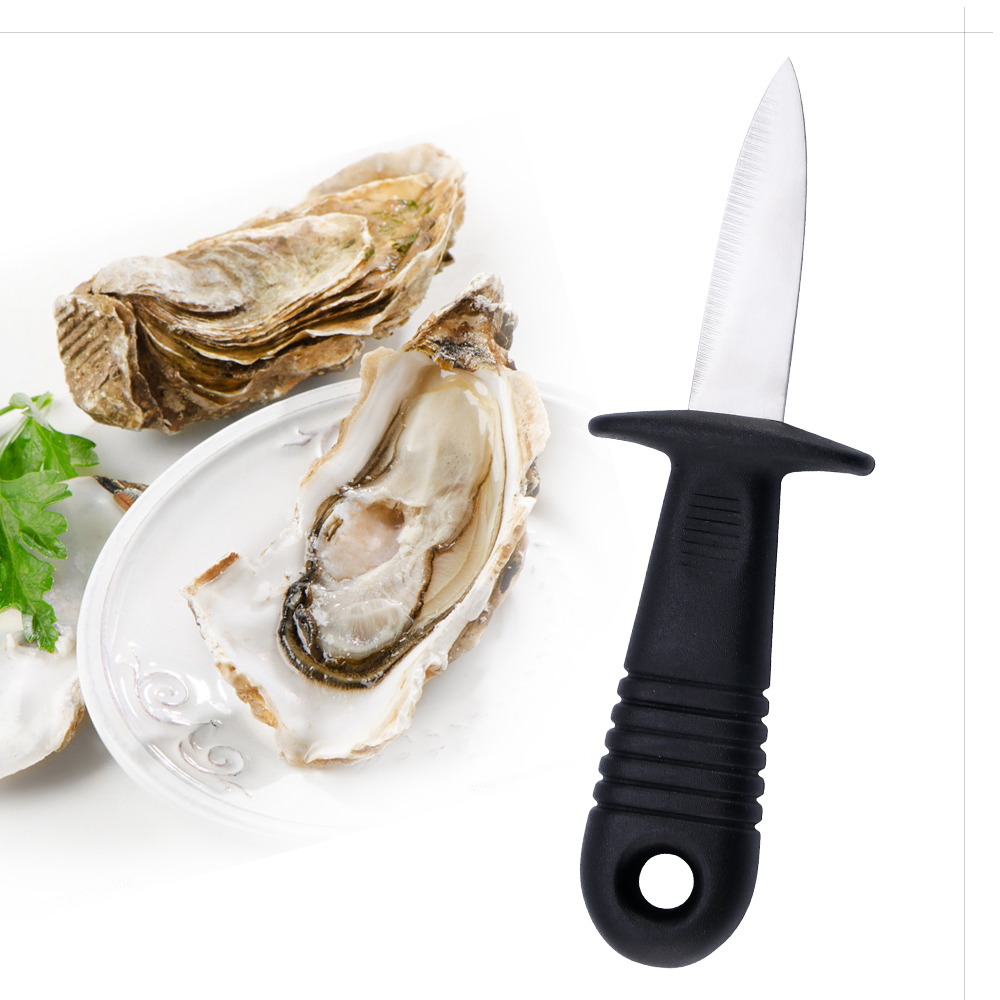 Oyster Shucking Knife com cabo preto