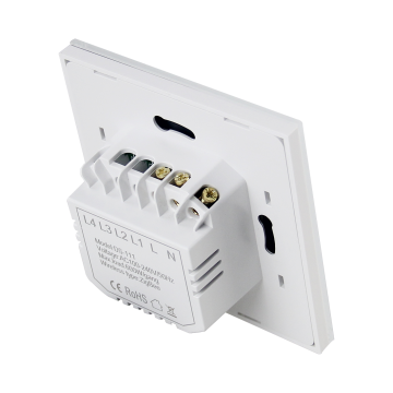 Tuya Smart Life App Controlled Intelligence Switch - EU/UK Standard 1 geng Touch Glass Screen WiFi Switch