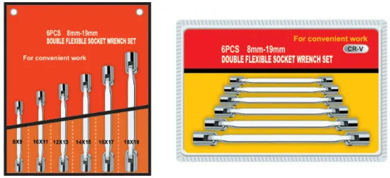 Superior quality double flexible socket wrench set