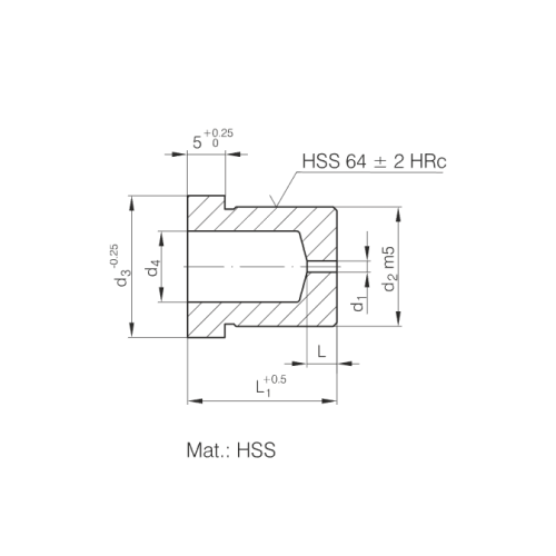 ISO8977 Matricile cu umărul cu Startul alezaj molud