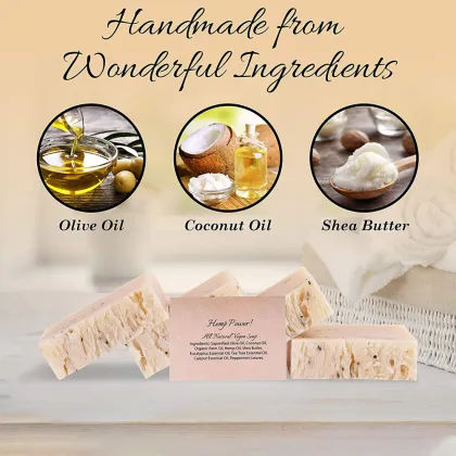 OEM ODM Cleansing Moisturizing Handmade Hemp Oil Soap Bars