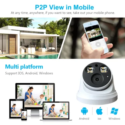 4K 8.0MP Blacklight Full Color Dome IP Camera