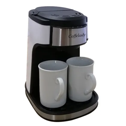 Double serve dual coffee machine