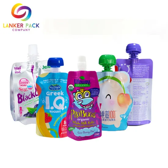 Reclosable Custom Baby Food Doypack Pouch With Spout
