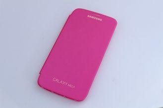 Rose Red Color Samsung Leather Case For Sumsung Mega Non-to