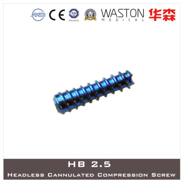 Hb2.5 Titanium Headless Cannulated Compression Screws