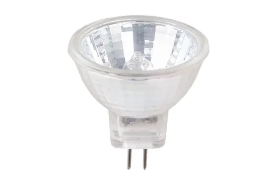 Low-voltage Halogen Dichroic Reflector Lamps With Front Glass, Mr11 Base, Gu4, 20w / 35w, 2800k, 3,000 Hours Life