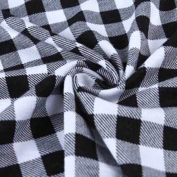 Tessuto in rayon stampato spandex per camicia a quadri in materiale jersey