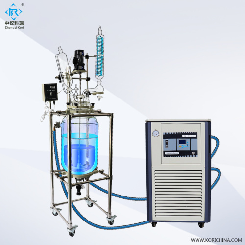 Réacteur chimique à double enveloppe de laboratoire