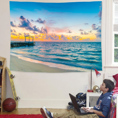 Beach dust proof decorative tapestry