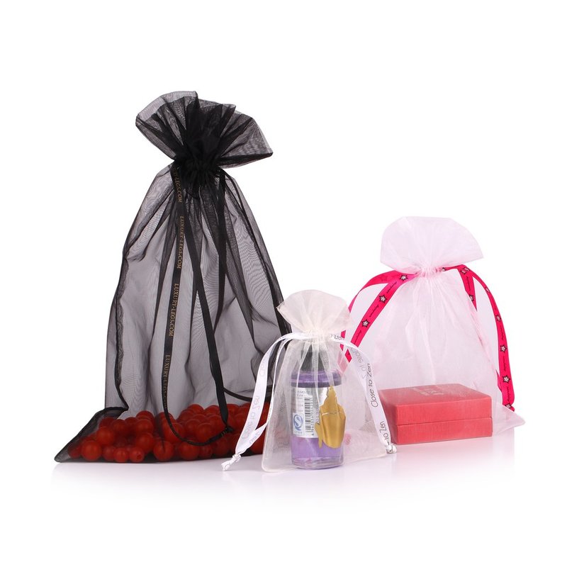 Big Black Organza Bag