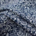 Navy bottom paisley pure cotton fabric for dress shirt bazin riche getzner tissu telas por metro african tissus stoffen tecidos