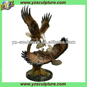 two bronze flying eagle statues for garden